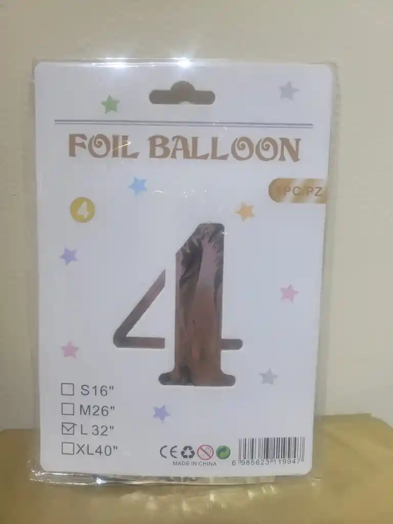 Globo Metalizado Foil Balloon # 4 De 32 Pulgadas. Todos Los Colores. Para Envio Debe Solicitar El Color Por El Chat De La Plataforma