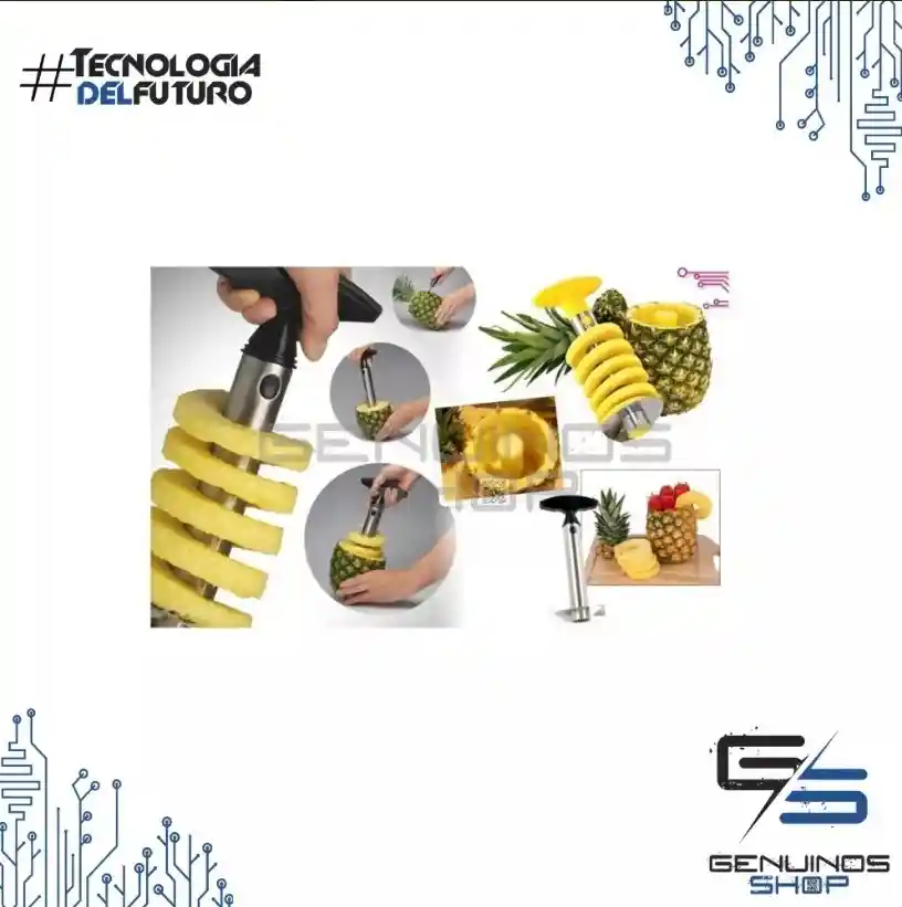 Cortador Rebanador Piña Pelador Despulpador Espiral Metalico