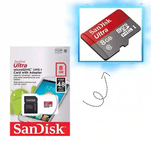 Memoria Sandisk 8gb: Portabilidad Y Rendimiento En Tamaño Compacto