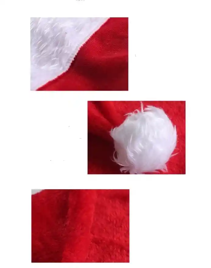 Gorro Santa Claus, Gorro Navideño En Peluche De Papa Noel Rojo Con Blanco, Suave Sombrero De Navidad, Fiesta De Navidad De Año Nuevo