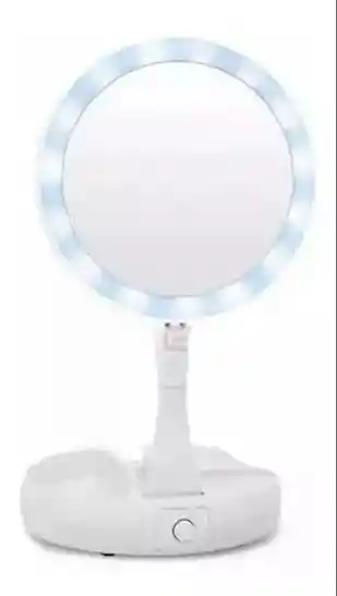 Espejo Doble Plegable Con Luz Led -unidad