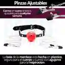 Mordaza Ball Gag Boca Y Pezoneras Bdsm Sado Juguete Sexual