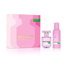 Set Perfume Mujer Benetton United Dreams Love Yourself Edt 80ml + Desodorante 150ml