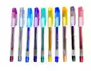 Boligrafo Gel Escarchado Offi Esco X 10 Colores Surtidos Oe-164