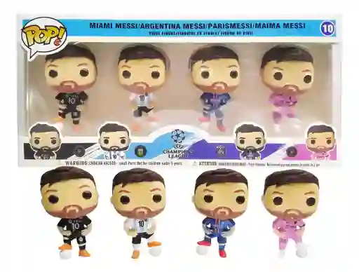 Lionel Messi Muñeco Funko Pop Messi Coleccion X4 Figuras