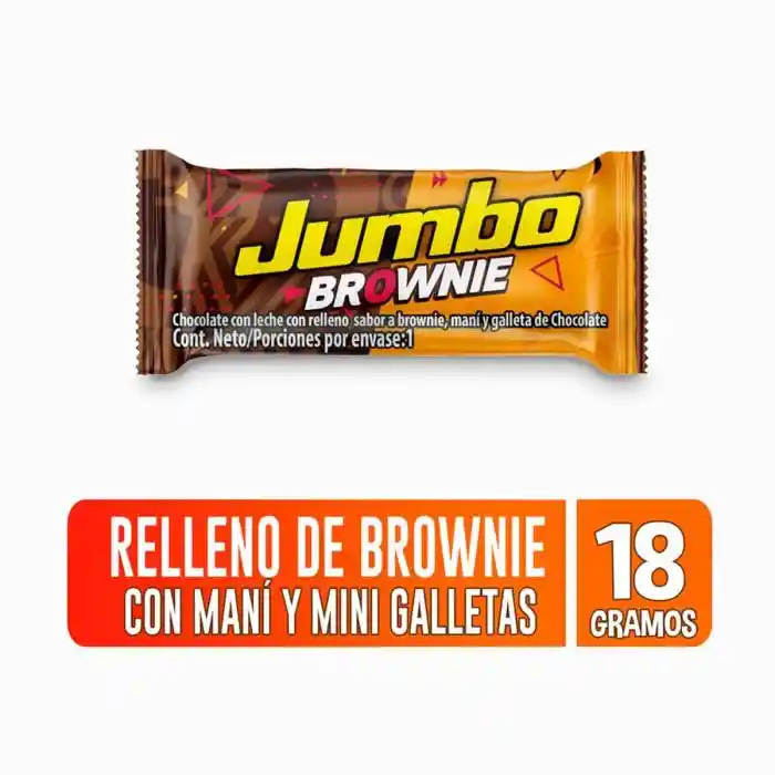 Chocolatina Jumbo Relleno De Brownie Con Maní Y Mini Galleta