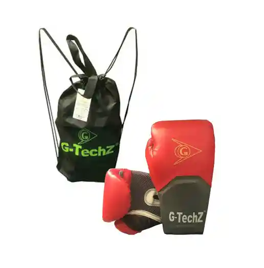 Guantes Boxeo Gtechz 2 Kick Boxing 10 Onzas - Rojo/gris