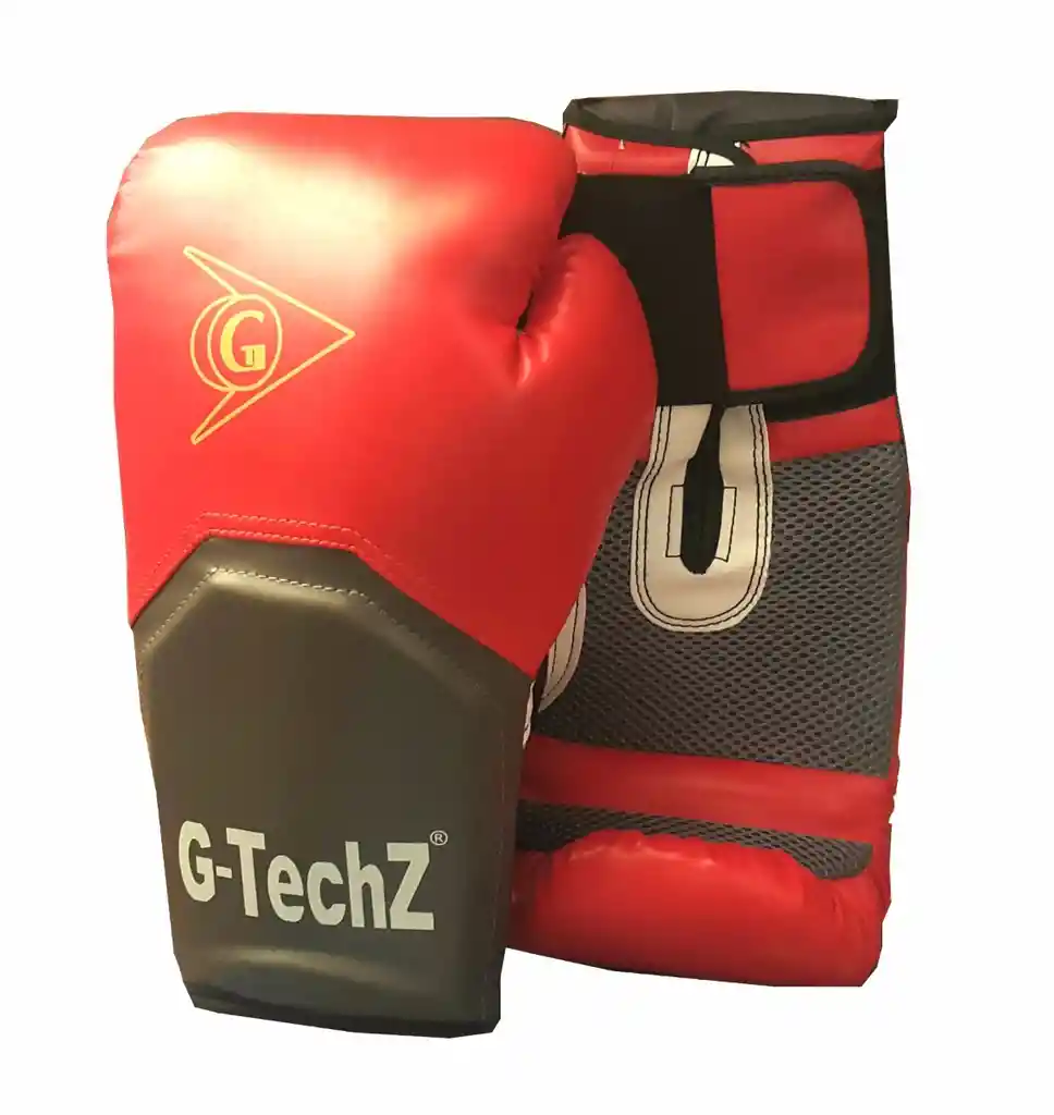 Guantes Boxeo Gtechz 2 Kick Boxing 10 Onzas - Rojo/gris