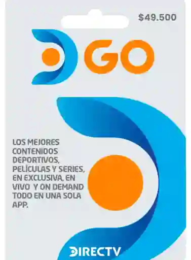 Tarjeta Directv Go $49.500