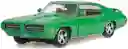 Carro Coleccionable Pontiac Gto Judge 1969 Verde Descapotable Modelo Coche Juguete Fiesta Regalos, Colección