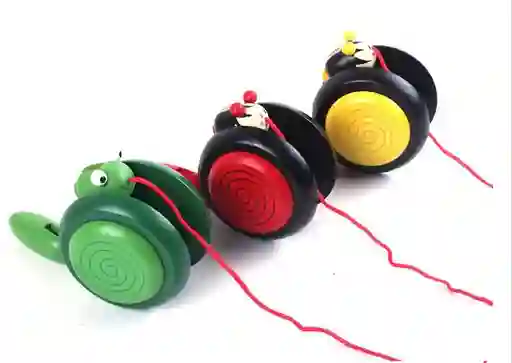 💫divertido Juguete De Madera Con Forma De Caracol Para Arrastrar🐌