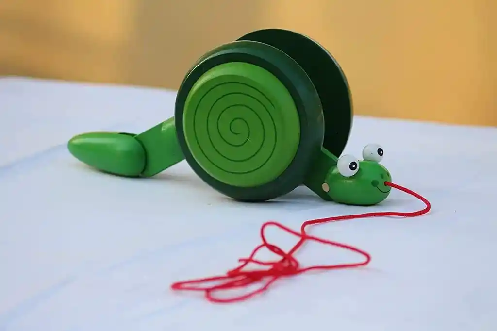 💫divertido Juguete De Madera Con Forma De Caracol Para Arrastrar🐌