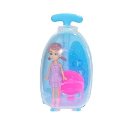 Muñeca Princesa Vestidos Accesorios Maleta Juguete X 4 Unid
