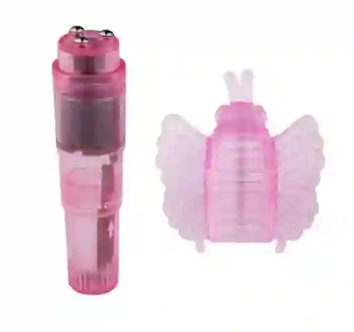 Mini Vibrador En Forma De Mariposa Rosada