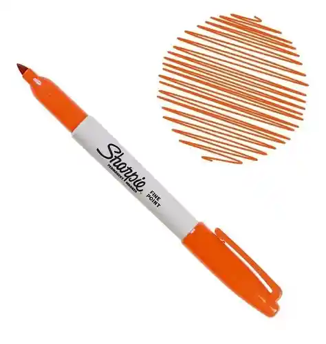 Marcador Sharpie Naranja Punta Fina