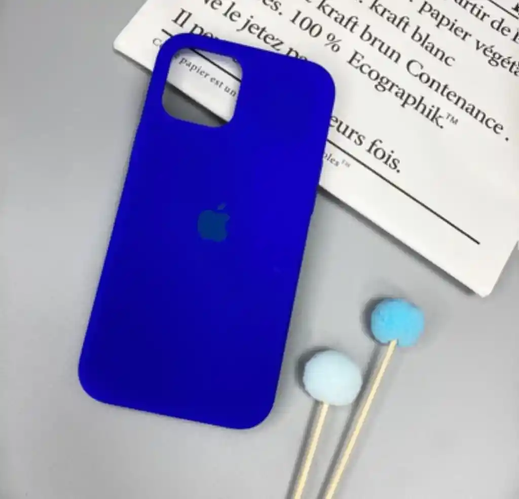 Case Silicon Color Azul Fluorescente Para Iphone 16 Pro