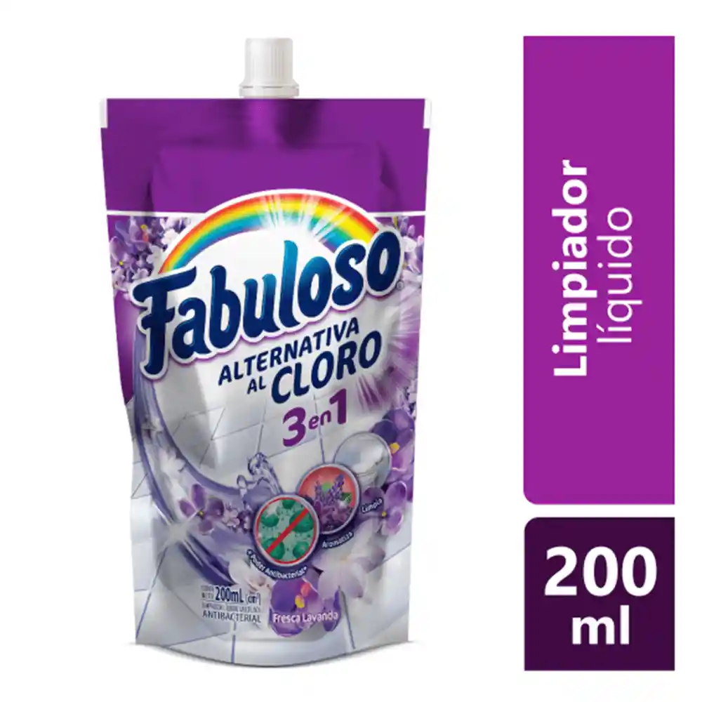 Fabuloso Alternativa De Cloro Lavanda X 200 Ml