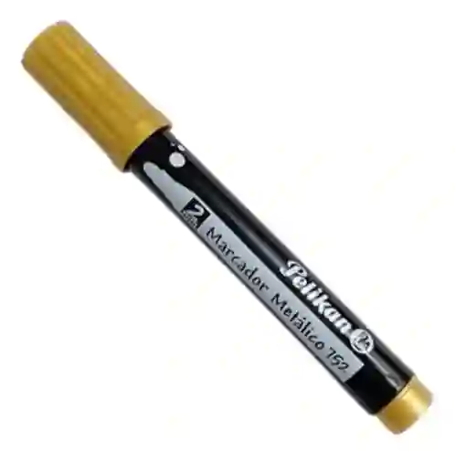 Marcador Pelikan Permanente Metalico - Dorado