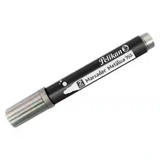 Marcador Pelikan Permanente Metalico - Plateado