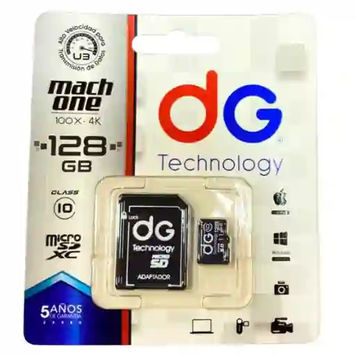 Tarjeta De Memoria Dg Ultra Con Adaptador Sd 128 Gb Clase 10