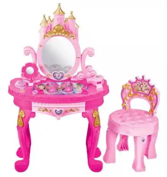 Tocador Infantil Juguete Con Banquito 81.5 Cm De Altura