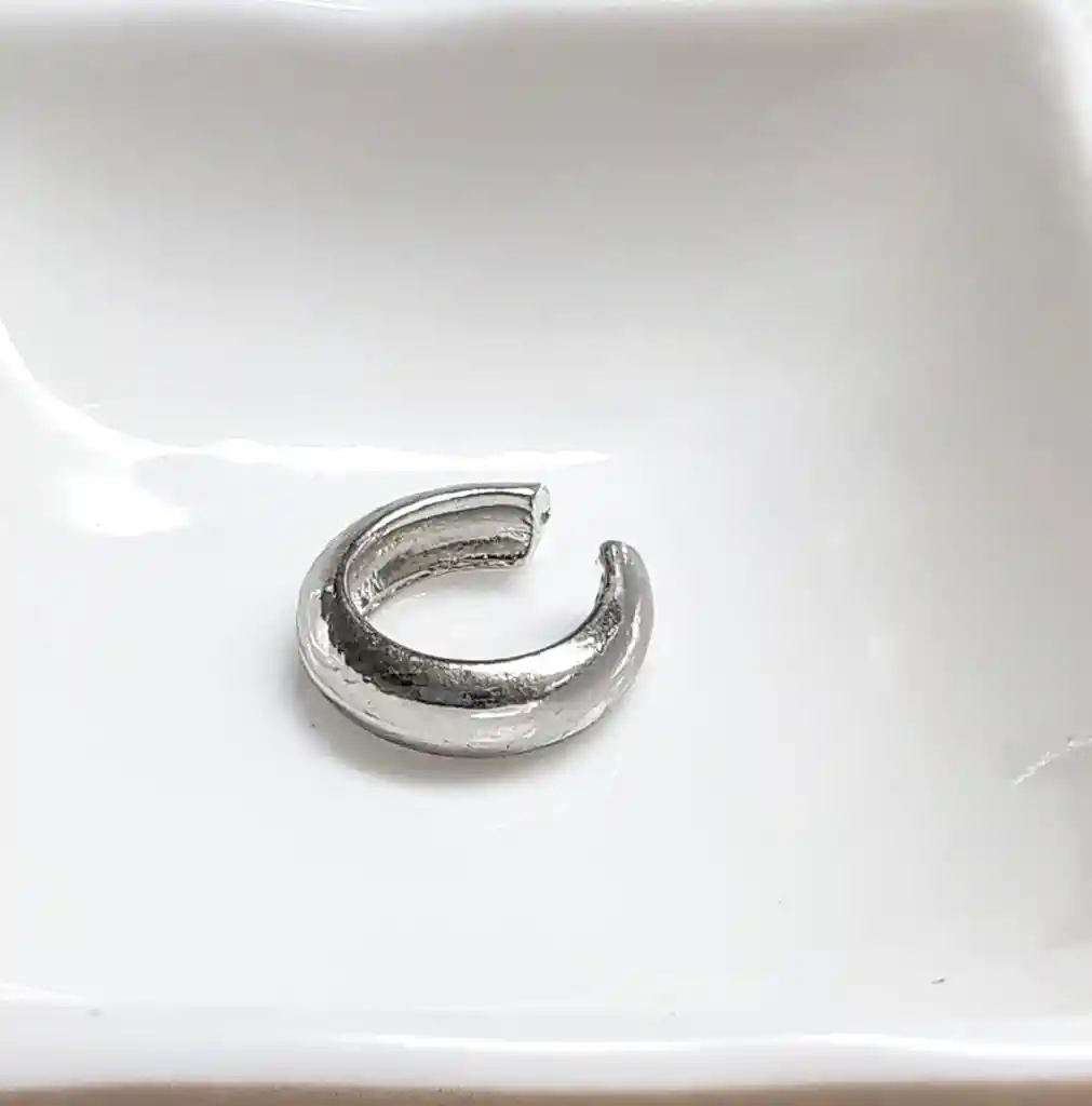 Earcuff Liso Plateado