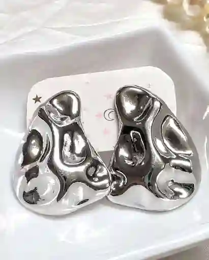 Pendientes Plateados Texturizados