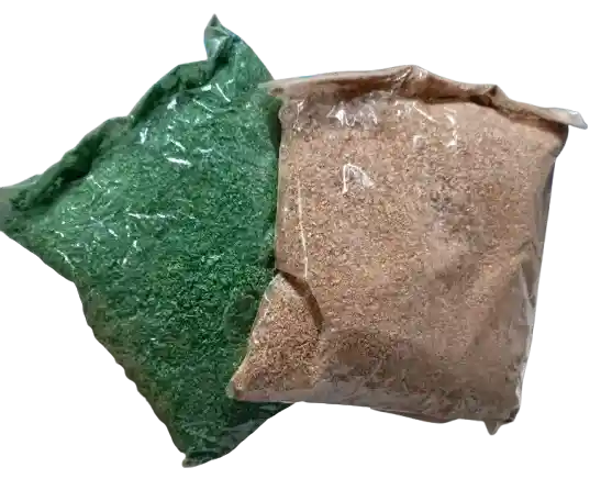 Aserrin En Bolsa Pequeño - Marron Y Verde