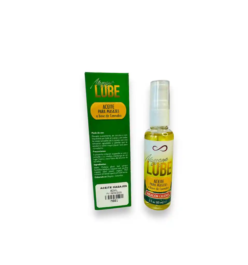 Aceite Para Masajes Natural Sensacion Caliente