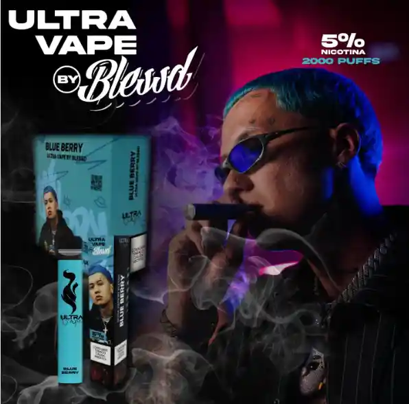 Ultra Vape By Blessd - Blue Berry - 2.000 Puffs 5% De Nicotina