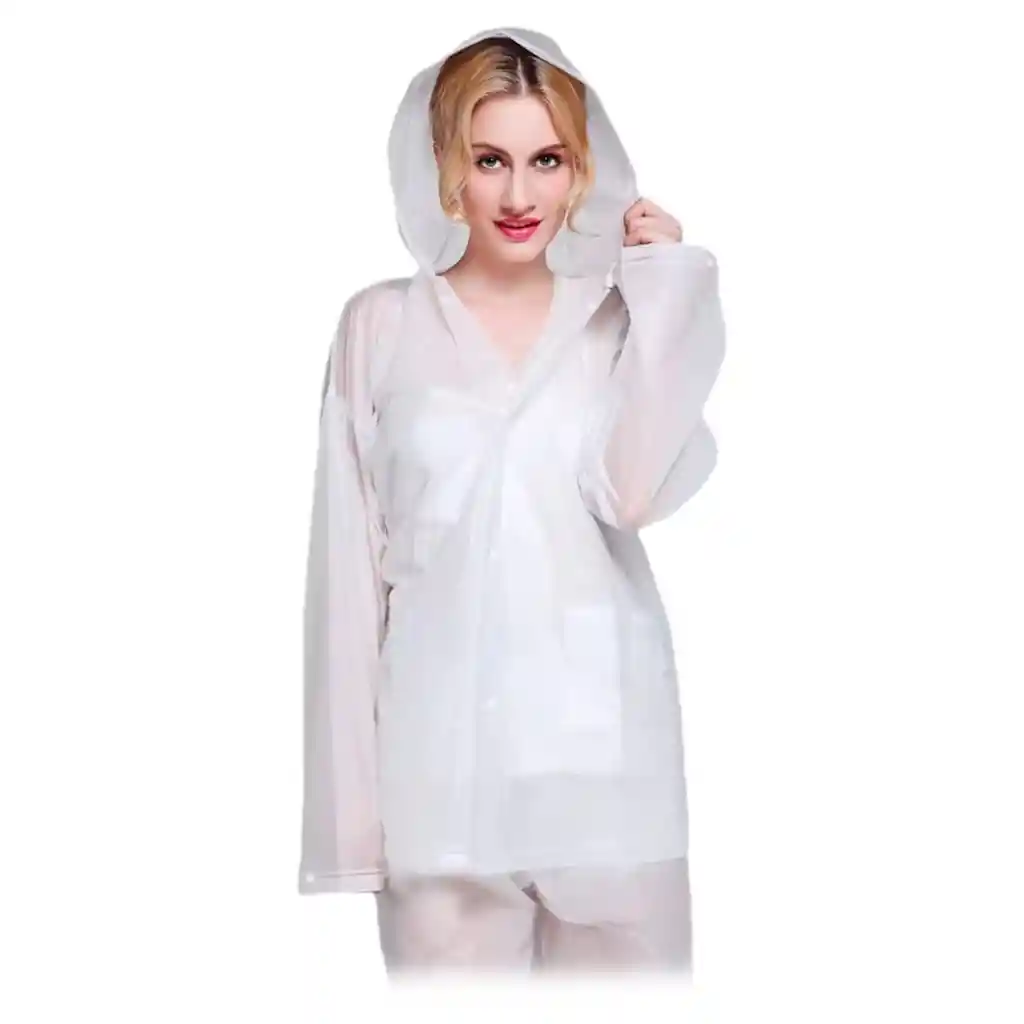 Kit X3 Traje Impermeable Chaqueta + Pantalón + Zapaton Suela Blanco