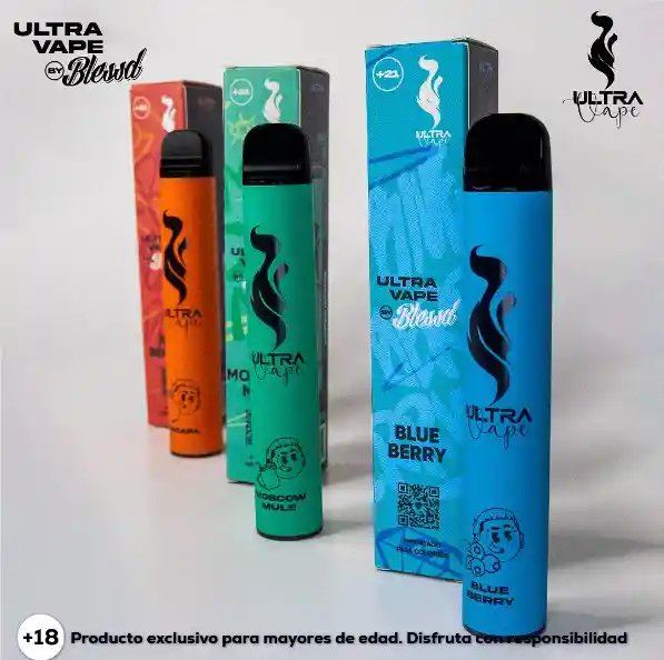 Tripleta Ultra Vape By Blessd - Ron Bendito + Blue Berry + Moscow Mule