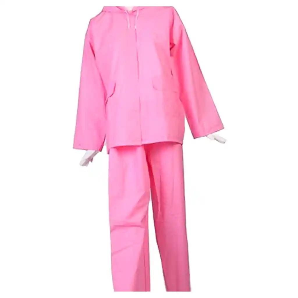 Kit X3 Traje Impermeable Chaqueta + Pantalón + Zapaton Suela Rosado