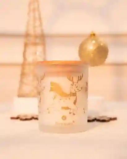 Vela En Vaso Navidad Renos 179gr