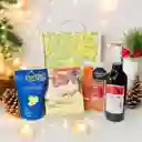 Ancheta Navideña,maravilla Navideña Con Vino - Regalo De Aguinaldos - Feliz Año Nuevo - Ancheta De Navidad - Ref 44