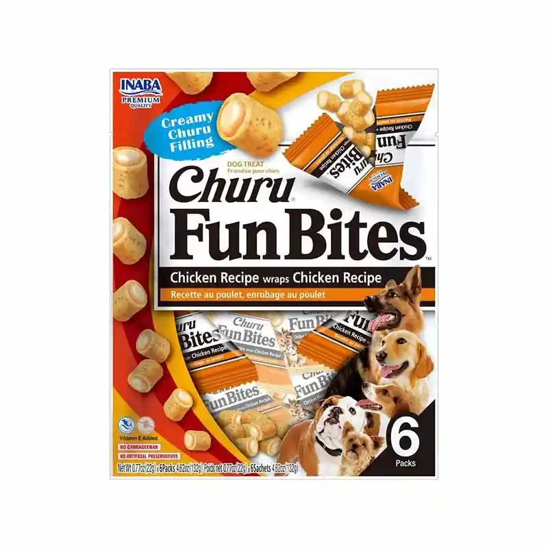 Dog Churu Fun Bites Chicken *22gr (*6 Und)