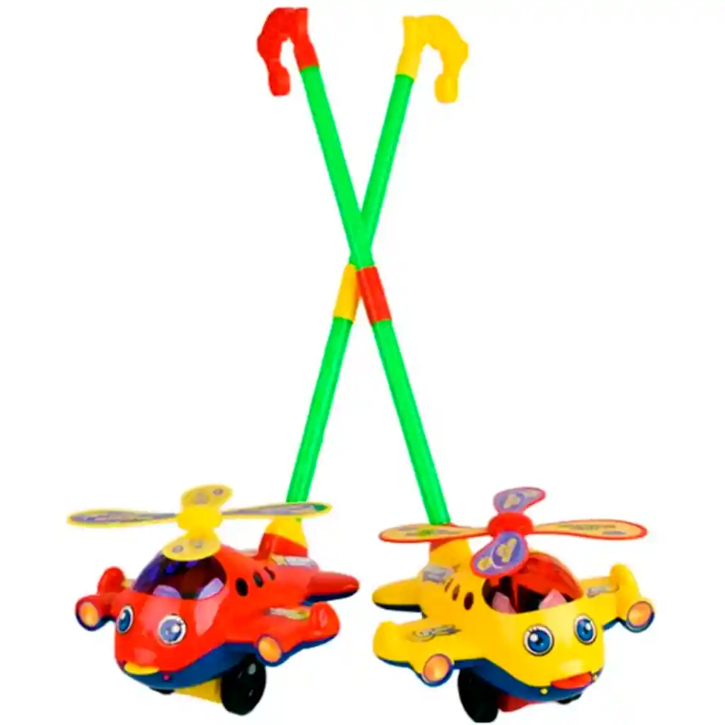 Carro Arrastrable De Juguete De Avion Educativo Empuje A Mano