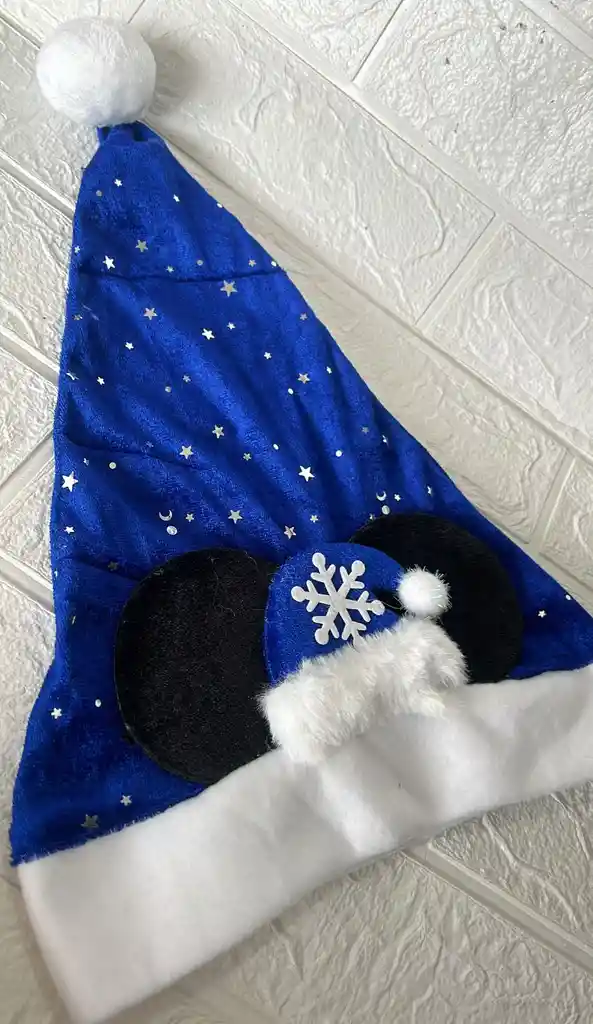 Gorro Navidad Azul Mickey