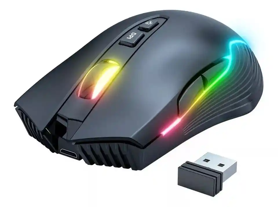 Mouse De Juego Cw905 Negro Inalambrico