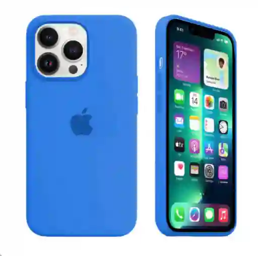 Case Silicon Color Azul Para Iphone 15