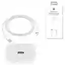 Cargador Iphone Tipo C 20w + Cable Tipo C Lightning