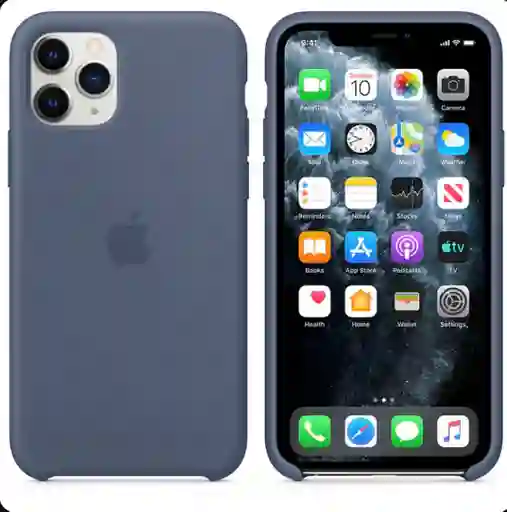Case Silicon Color Azul Oscuro Para Iphone 14 Pro Max