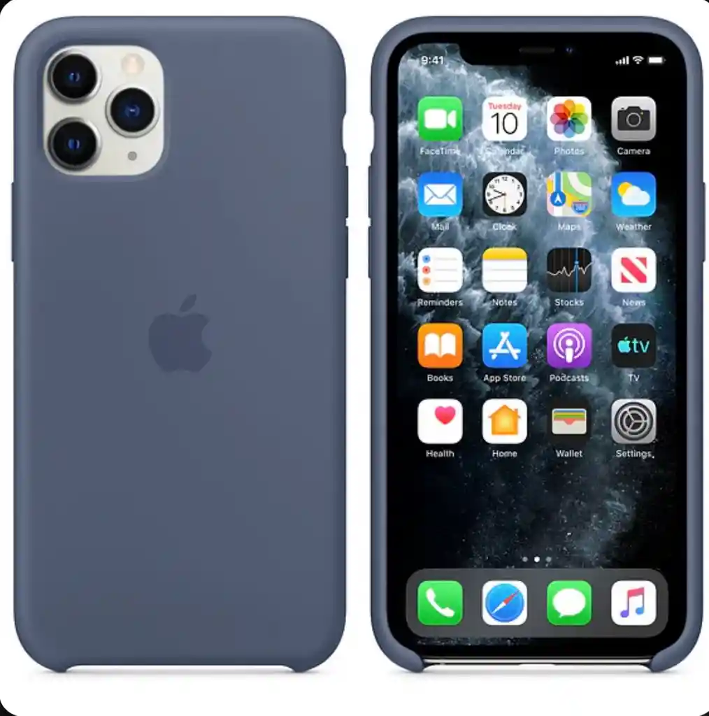 Case Silicon Color Azul Oscuro Para Iphone 14 Pro Max