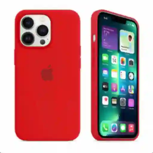 Case Silicon Color Rojo Para Iphone 14 Pro Max