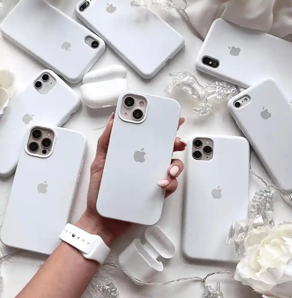 Case Silicon Color Blanco Para Iphone 14 Pro Max