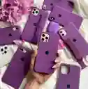 Case Silicon Color Morado Uva Para Iphone 14 Pro Max