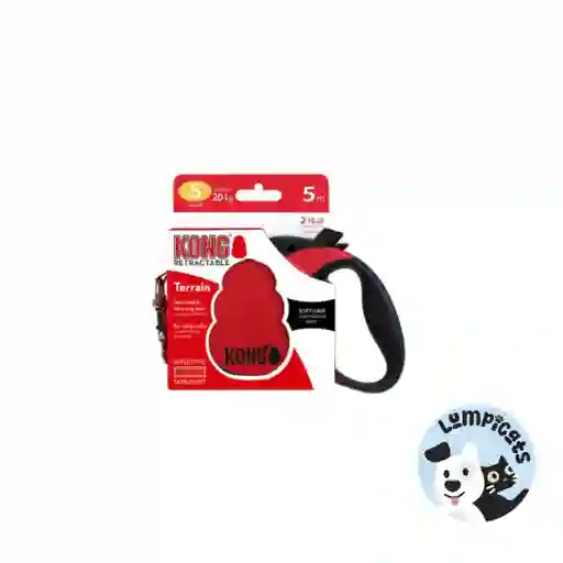 Kong Correa Retractil Terrain Small Roja 20 Kg