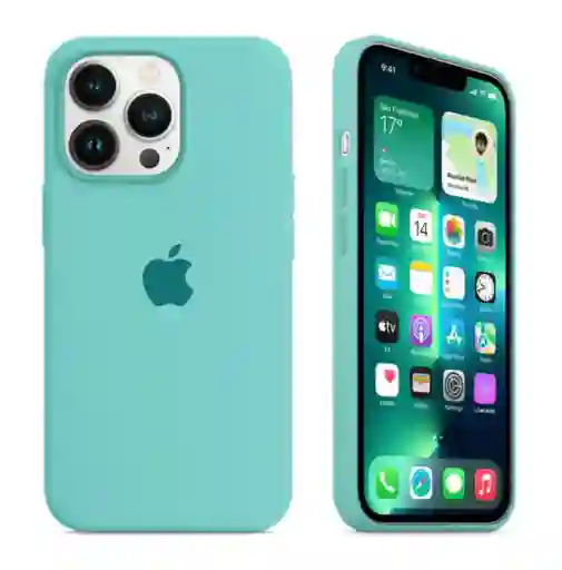 Case Silicon Color Verde Agua Para Iphone 14 Plus