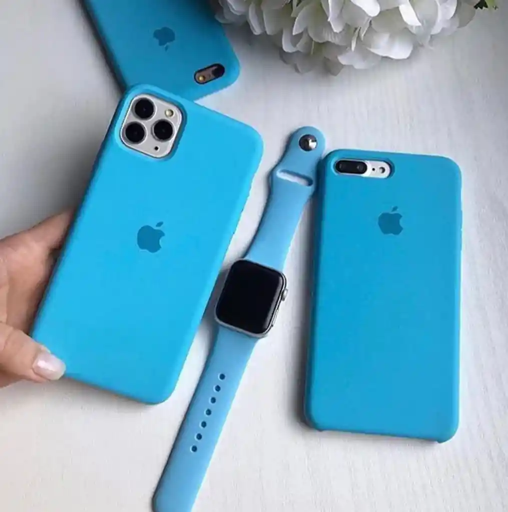 Case Silicon Color Azul Brillante Para Iphone 14 Plus