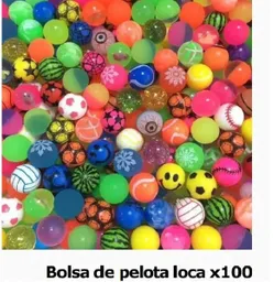 Bolsa De Pelota Loca X 100 Unidades Variedades